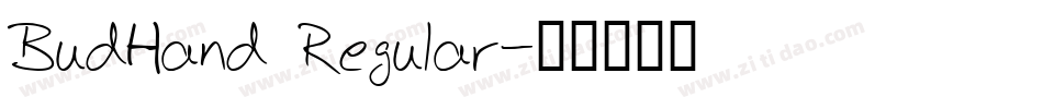 BudHand Regular字体转换